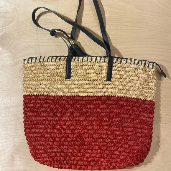 Talbots Red and Tan Shoulder Bag - Picture 4 of 11